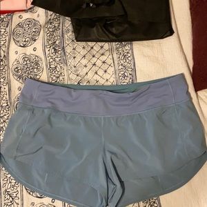 lululemon speed shorts in utility blue